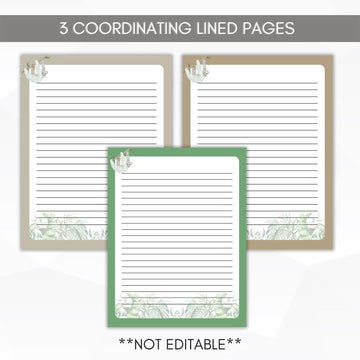 sloth  lined stationery set